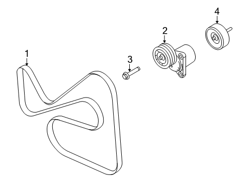 2011 Ford Transit Connect Belts & Pulleys Serpentine Belt Diagram for BT1Z-8620-A