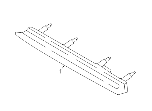 2019 Hyundai Kona Electric High Mount Lamps Lamp Assembly-High Mounted Stop Diagram for 92700-J9000