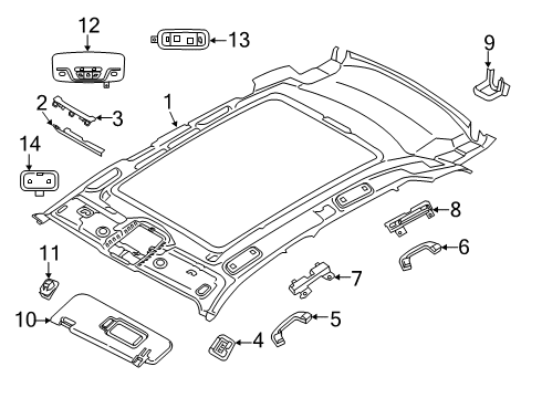 2018 BMW X3 Interior Trim - Roof COVER PANEL CAMERA Diagram for 51447499443
