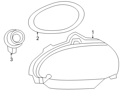 2008 Chrysler PT Cruiser Front Lamps - Combination Lamps Headlight Diagram for 5116042AF