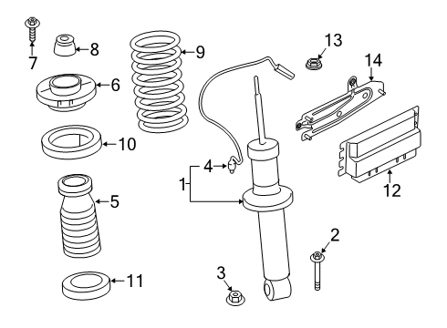 2020 BMW X4 Struts & Components - Rear ADAPTER CABLE RBS REAR AXLE Diagram for 37108067511