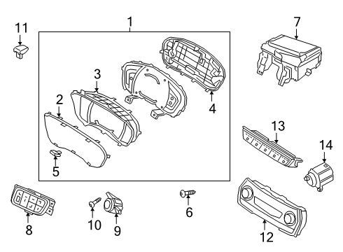 2020 Hyundai Santa Fe Switches Heater Control Assembly Diagram for 97250-S2300-UAY