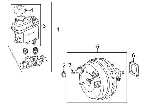 2008 Toyota Tundra Hydraulic System Master Cylinder O-Ring Diagram for 47275-0C010