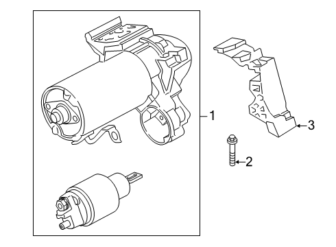 2022 BMW 330e Starter STARTER Diagram for 12418687064