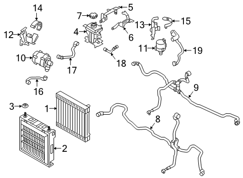 2022 BMW M8 Radiator & Components Engine Coolant Reservoir Diagram for 17112284880