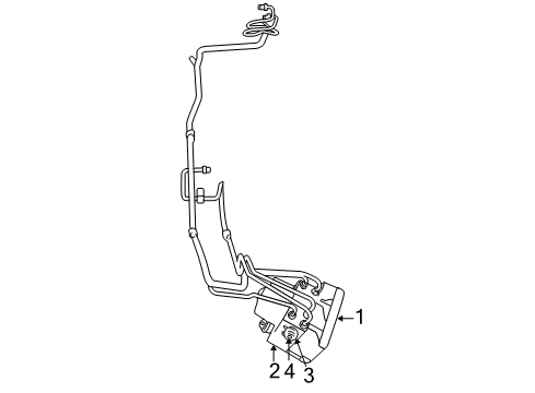 2005 Dodge Viper ABS Components GROMMET-Anti Lock Brake Unit Diagram for 5264880AA