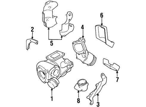 1990 Nissan 300ZX Turbocharger Turbocharger Diagram for 14411-40P11