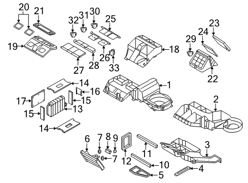 2006 GMC Envoy XL A/C Evaporator & Heater Components Actuator Diagram for 89018678