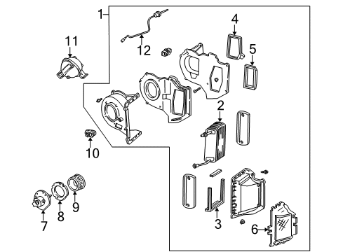 1999 Ford Ranger HVAC Case Vacuum Harness Diagram for F87Z-19C828-DA