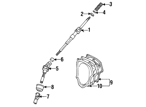 1996 Lexus ES300 Shaft & Internal Components Shaft Assy, Steering Main Diagram for 45210-33020