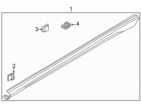 2021 Kia Seltos Exterior Trim - Pillars MOULDING Assembly-Side S Diagram for 87751Q5000