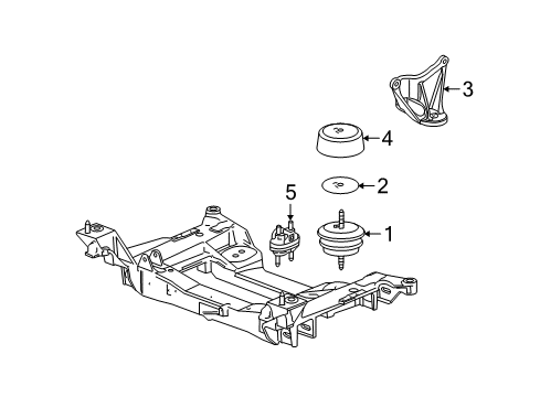 2010 Chevrolet Corvette Engine & Trans Mounting Mount Asm-Engine Diagram for 10448683