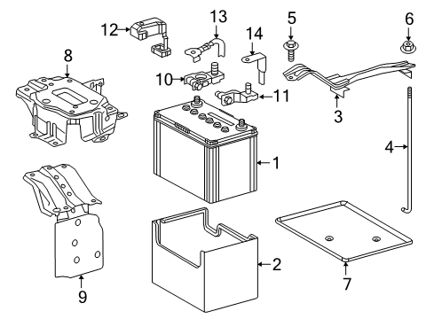 2018 Lexus RX350 Battery Cover, Connector Diagram for 82821-33360