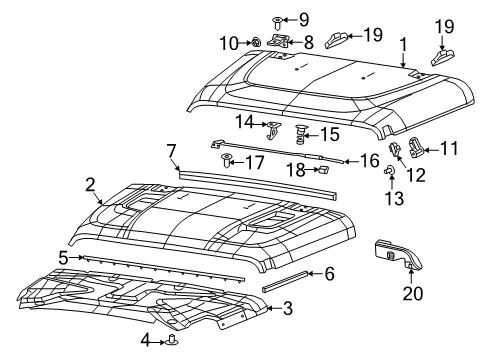 2022 Jeep Wrangler Hood & Components Seal-Hood Diagram for 68295588AC
