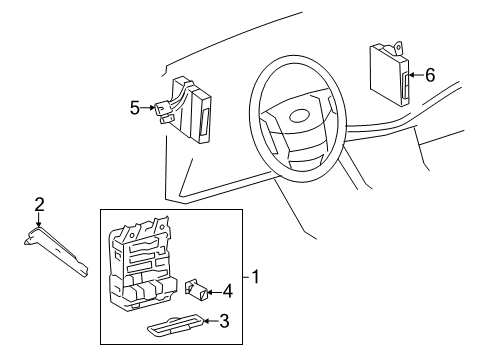 2012 Toyota Avalon Electrical Components Junction Block Diagram for 82730-07083