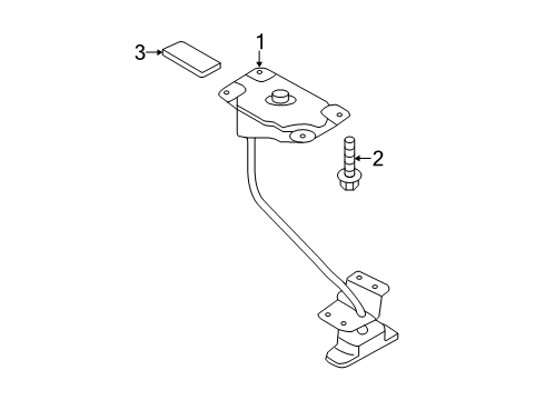 2019 Hyundai Santa Fe Spare Tire Carrier Pad-Spare Tire Diagram for 62852C6000