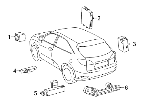 2018 Lexus RX450h Keyless Entry Components Chassis Smart Key Control Module Diagram for 89990-0E140