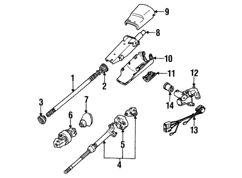 1990 BMW M3 Steering Column & Wheel, Steering Gear Swivel Joint Diagram for 32311155102