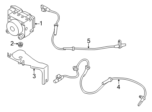 2014 Nissan Versa ABS Components Anti Skid Actuator Assembly Diagram for 47660-9KF2A