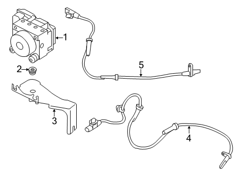 2015 Nissan Versa ABS Components Abs Modulator Diagram for 47660-9KF3A