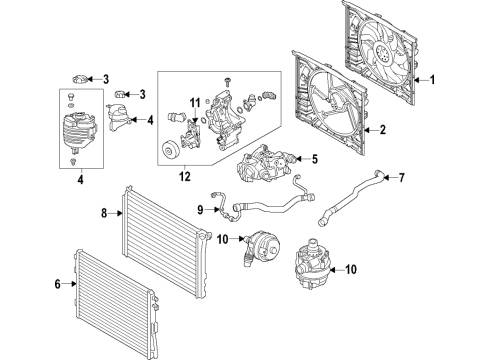 2021 BMW 430i xDrive Turbocharger HOSE HEATER RETURN Diagram for 17129884826