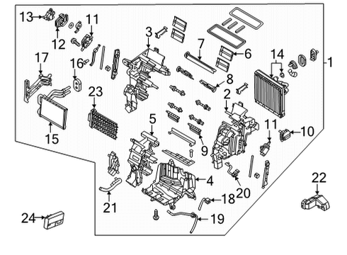 2021 Hyundai Elantra Heater Core & Control Valve Hose Assembly-Water Outlet Diagram for 97312-AB300