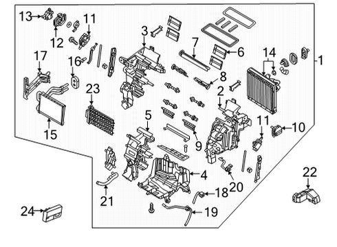 2021 Hyundai Elantra Air Conditioner Control Assembly Diagram for 97255-BY040