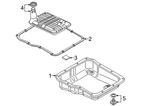 2017 Chevrolet Silverado 2500 HD Automatic Transmission Pan Gasket Diagram for 24226850