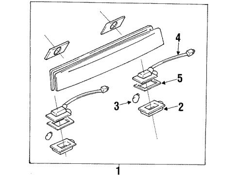 1997 Ford Escort License Lamps License Lamp Diagram for F7CZ-13550-ADA