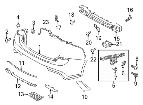 2022 Kia Rio Bumper & Components - Rear Lamp Assembly-Rear R/REF Diagram for 92406H9500