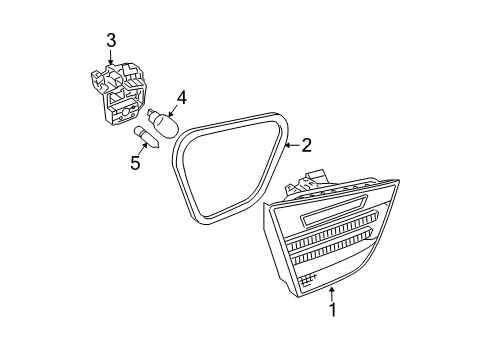 2011 BMW 335d Bulbs Rear Light In Trunk Lid, Right Diagram for 63217289434