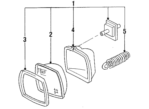 1992 Chevrolet S10 Headlamps HARNESS, Chassis Wiring Diagram for 12132079