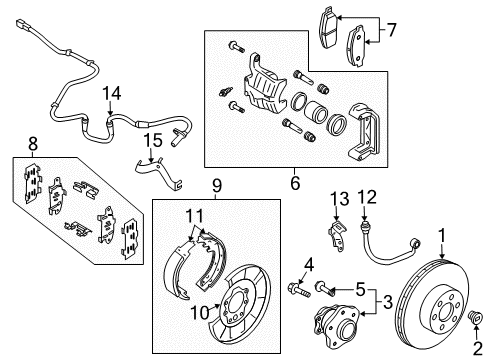2020 Nissan Rogue Anti-Lock Brakes Hardware Kit Diagram for D4080-4BA0B