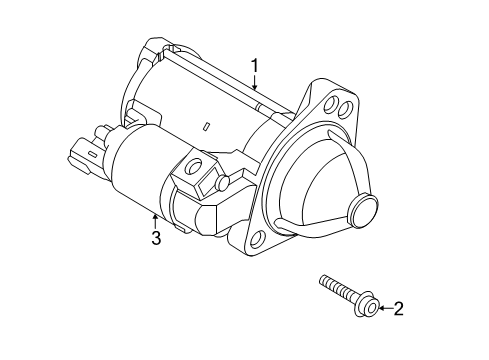 2021 Kia Soul Starter Starter Assy Diagram for 36100-2J300