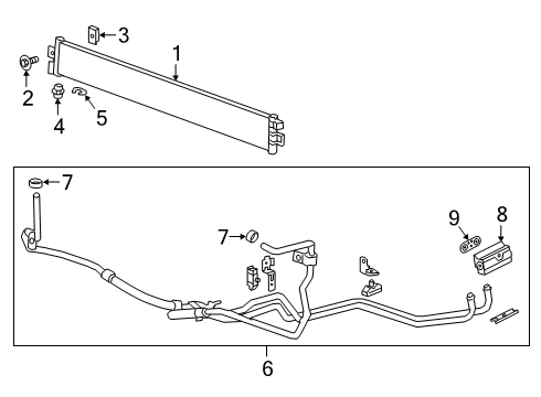 2021 Chevrolet Silverado 1500 Oil Cooler Transmission Cooler Connector Diagram for 84240288