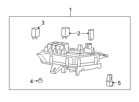 2011 Buick Enclave Fuel Supply Fuse & Relay Box Diagram for 20934631