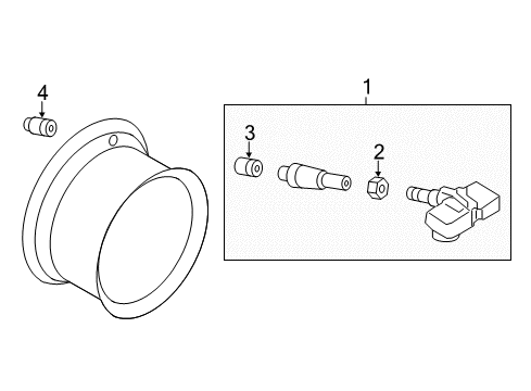 2014 Nissan Sentra Tire Pressure Monitoring Tpms Tire Pressure Monitoring Sensor Diagram for 40700-3AN1B