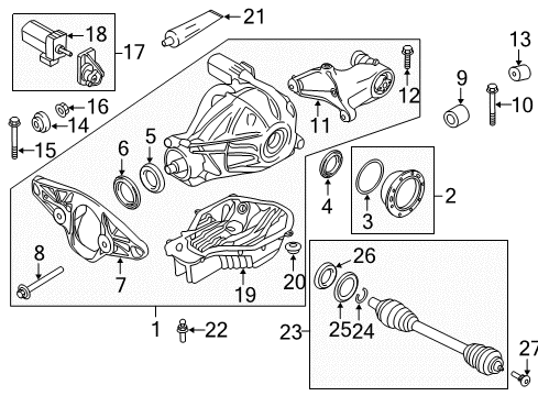 2014 BMW M5 Rear Axle Rubber Mounting Front Diagram for 33172284268