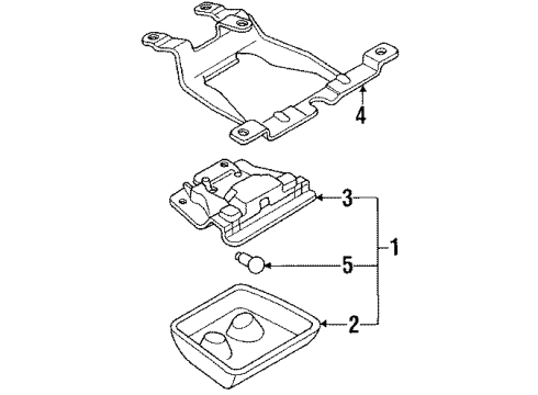 1990 Nissan Axxess Interior Trim - Roof Holder-SUNVISOR Diagram for 96409-81L01