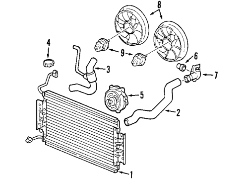 1998 Chevrolet Malibu Cooling System, Radiator, Water Pump, Cooling Fan Cover Asm-Water Pump Diagram for 24575938
