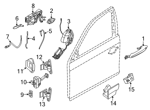 2018 BMW 640i xDrive Front Door Door Window Switch Diagram for 61319196681