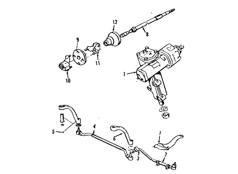 1984 BMW 633CSi Steering Column & Wheel Flange Diagram for 32311117553