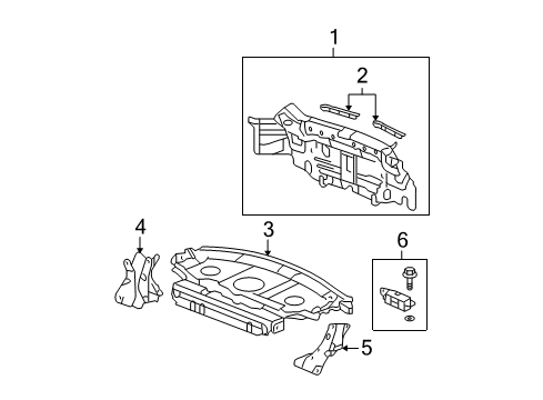 2008 Honda Accord Rear Body Shelf, RR. Parcel Diagram for 66500-TE0-A00ZZ