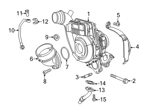 2018 Ram 1500 Turbocharger Bolt-Banjo Diagram for 5142792AA