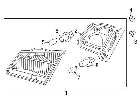 2014 Honda Accord Bulbs Base Gasket Diagram for 34152-T2A-A01