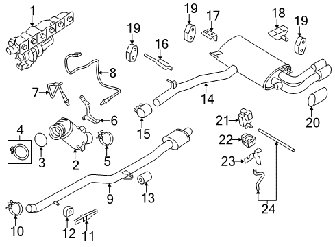 2016 BMW X4 Exhaust Components Vacuum Hose Black Diagram for 11727545323