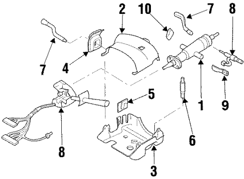 1997 Pontiac Grand Prix Switches Switch Asm-Headlamp Diagram for 10249112