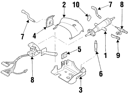 1998 Pontiac Grand Prix Switches COLUMN Diagram for 26069896