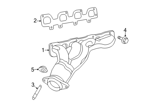 2021 Dodge Charger Exhaust Manifold EXHAUST Diagram for 5038756AC