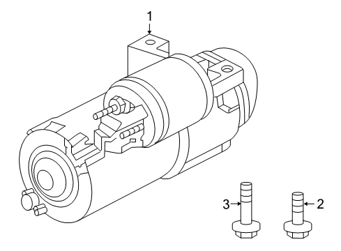 2006 Pontiac Torrent Starter Starter Diagram for 89017845